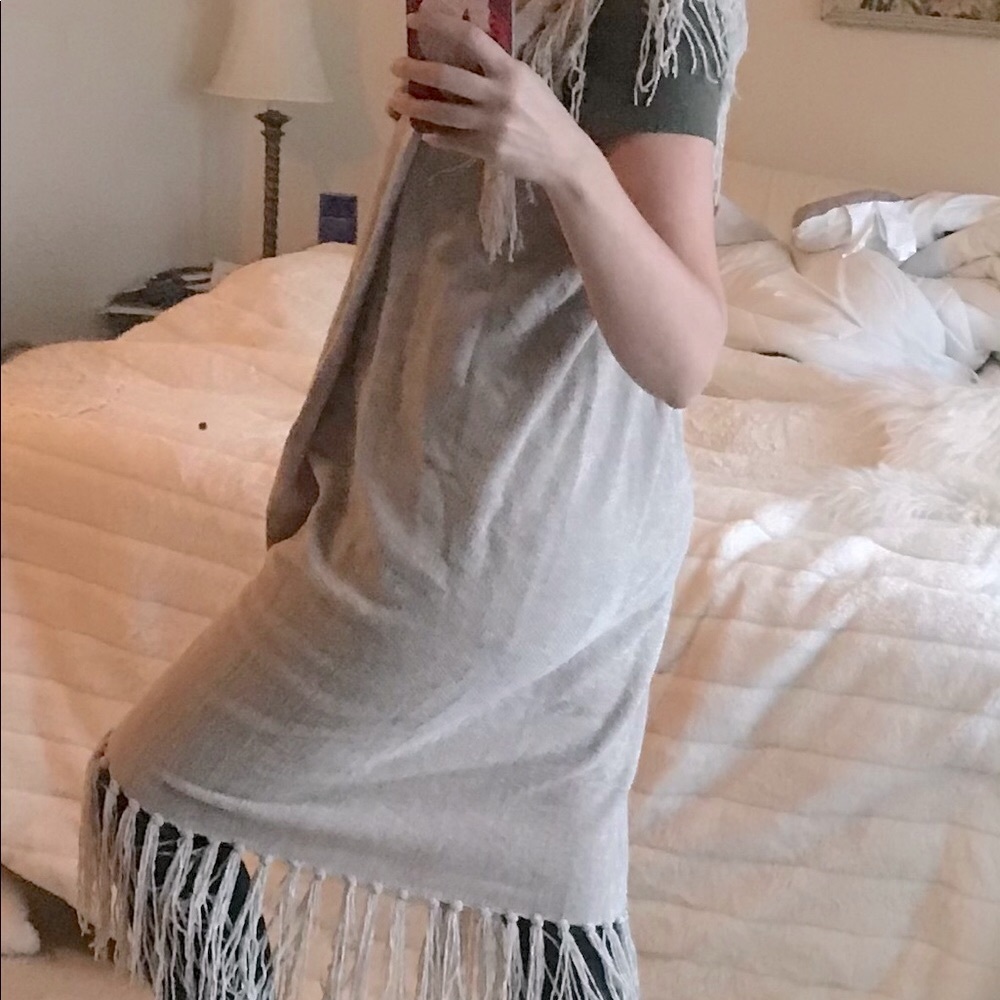 🌼 Cashmere Boho Fringe Vest Sweater Duster - Picture 11 of 11